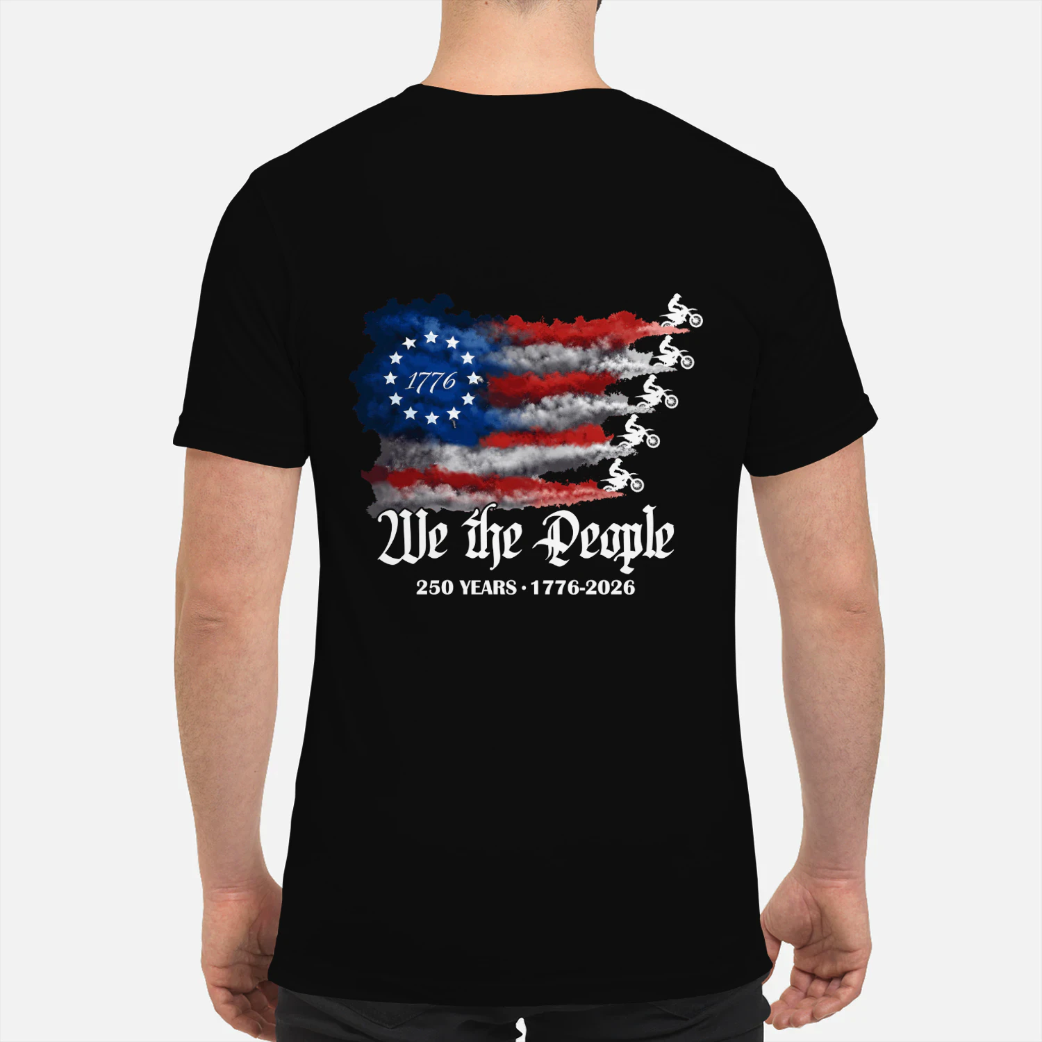 Dirt Bike Motocorss WE The People 250 Years US Flag