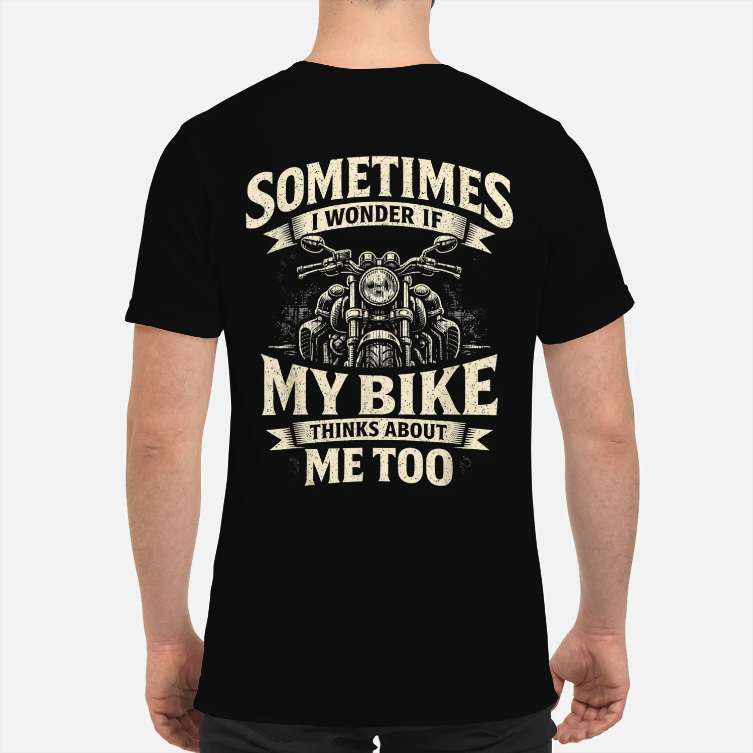 Funny Motorcycle Quote My Bike Thinks Me Biker