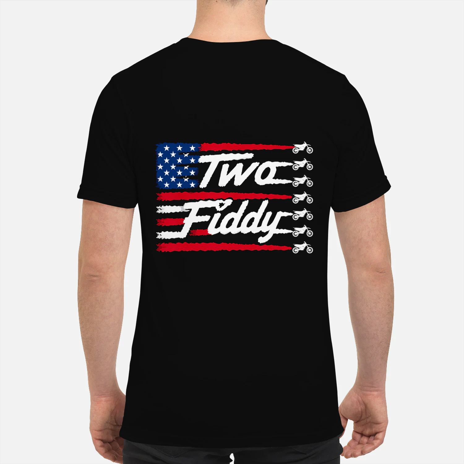 Dirt Bike Motocross Two Fiddy US Falg