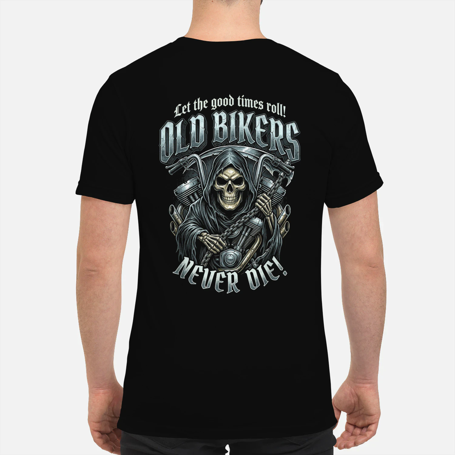 Old Bikers Never Die Skeleton Helmet Motorcycle