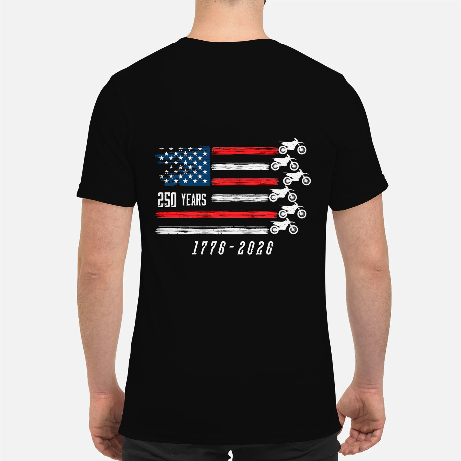 Dirt Bike Motocross America 250 Years Flag US