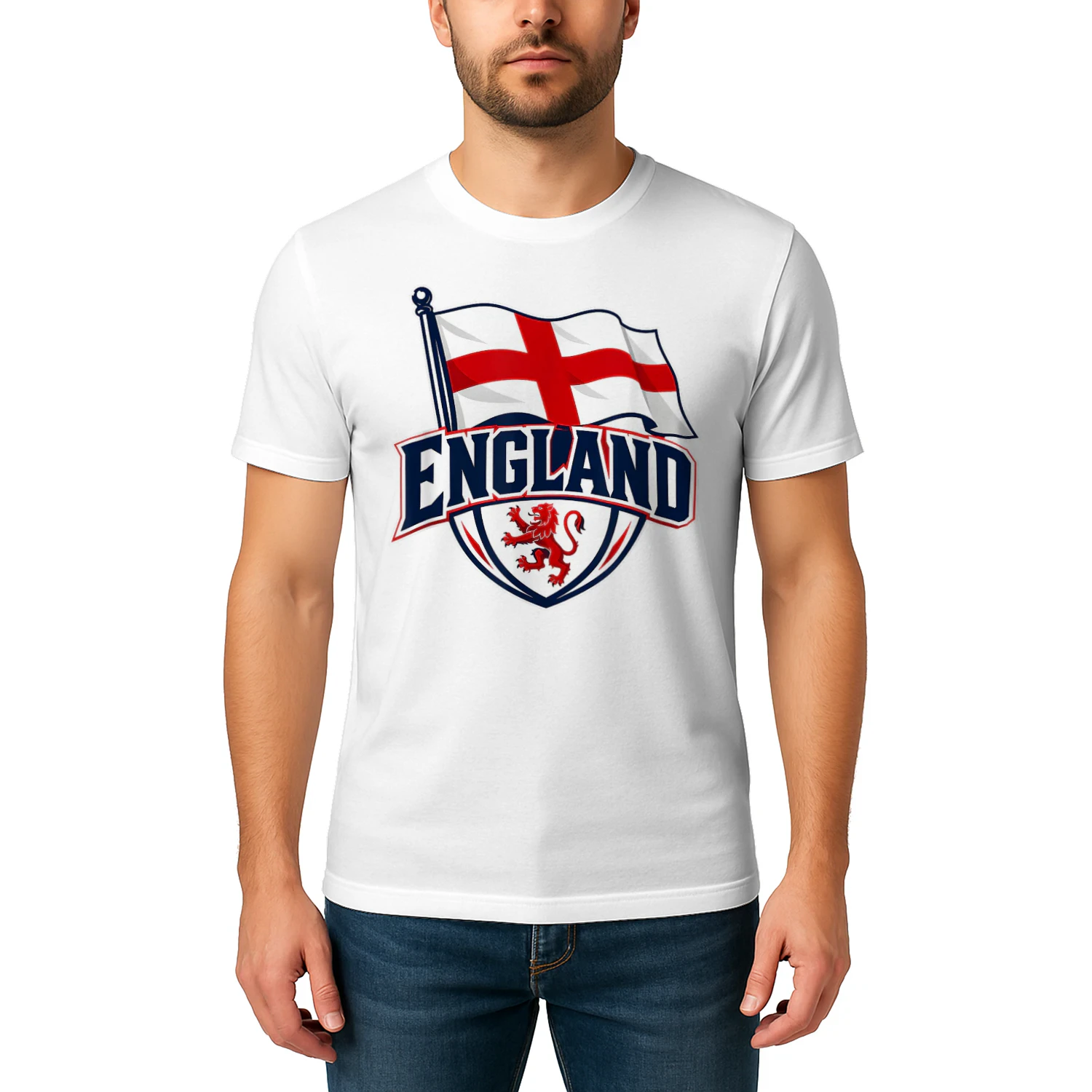 England Shirt with English Flag Outfit for Men