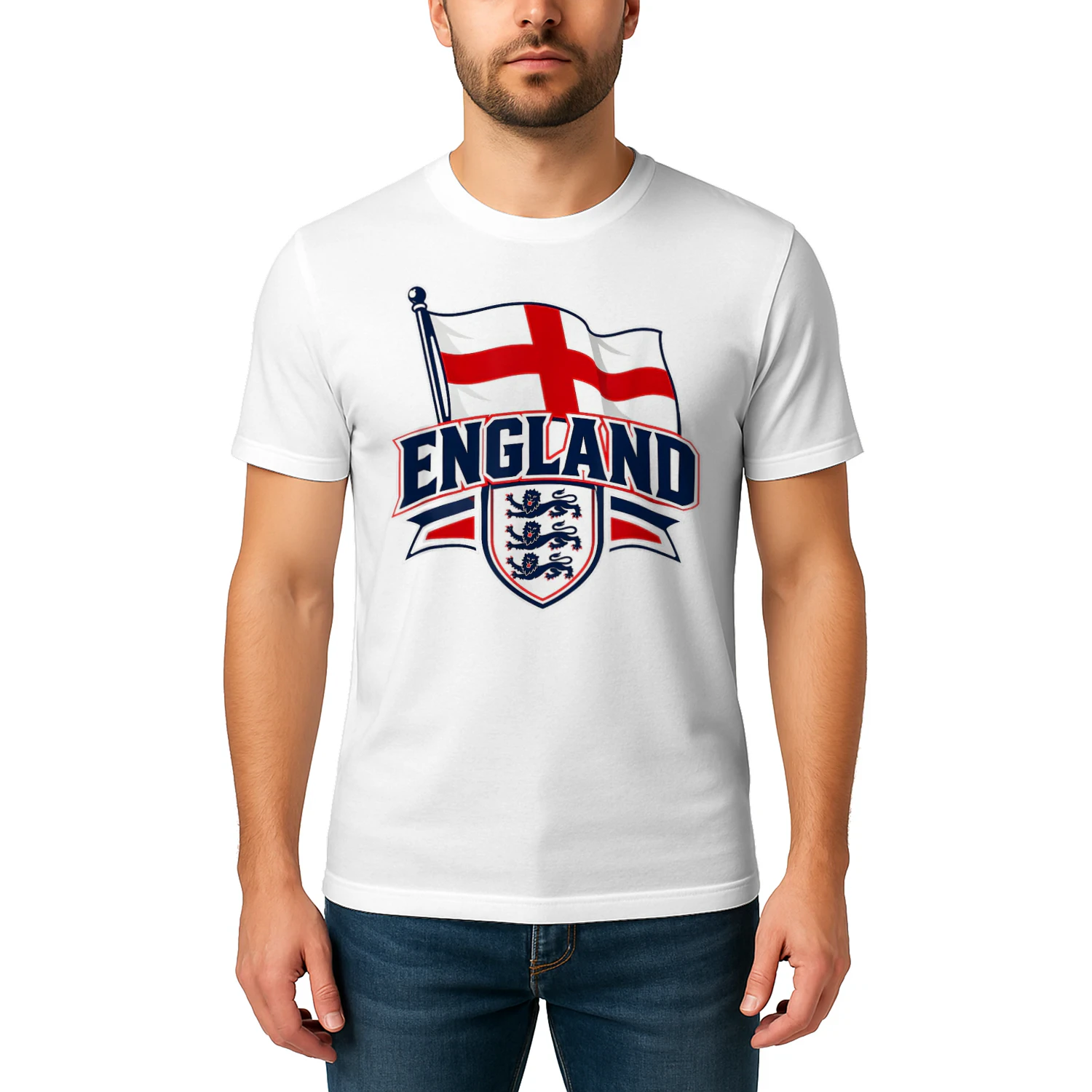 England Flag Vintage T-Shirts for Men Women Kids