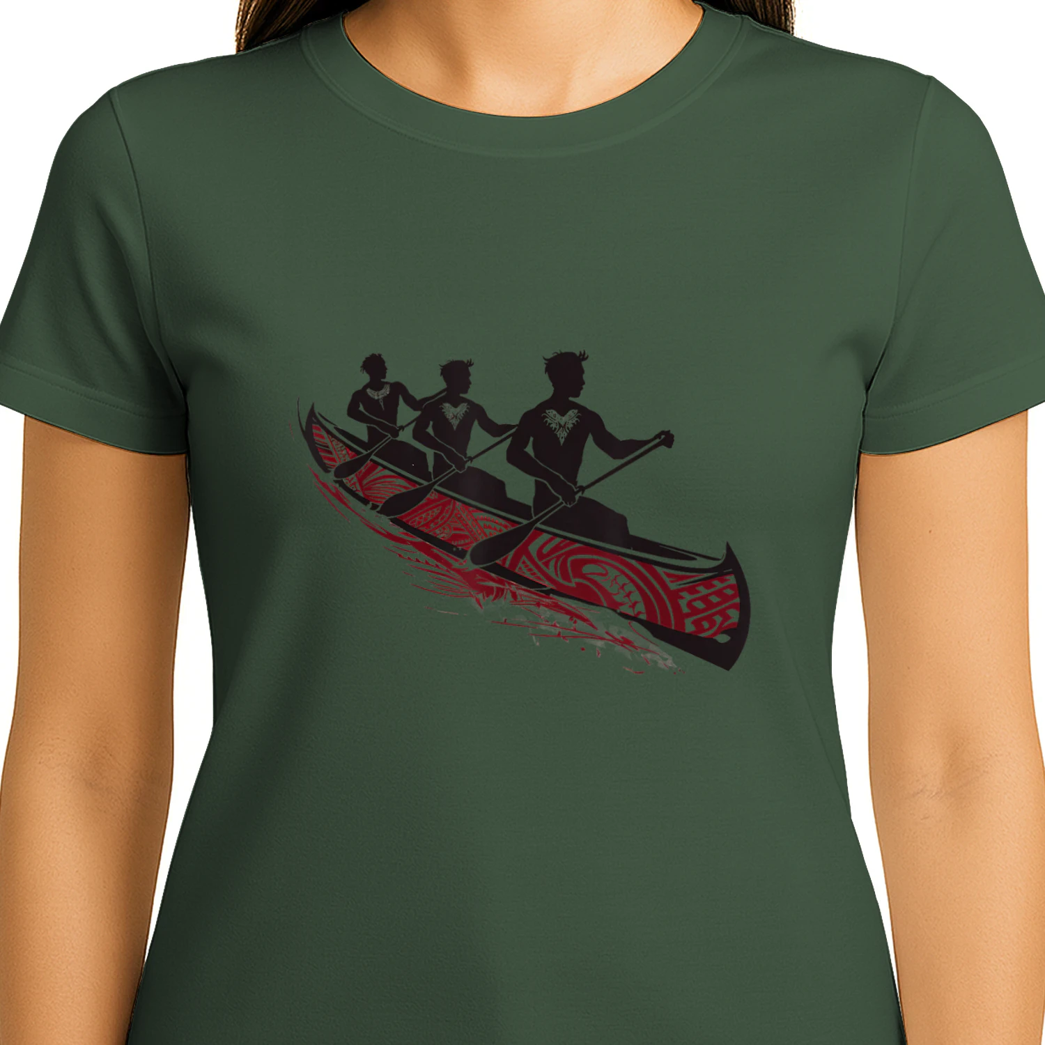 Tribal Hawaiian Outrigger Canoe Shirt - Hawaiian