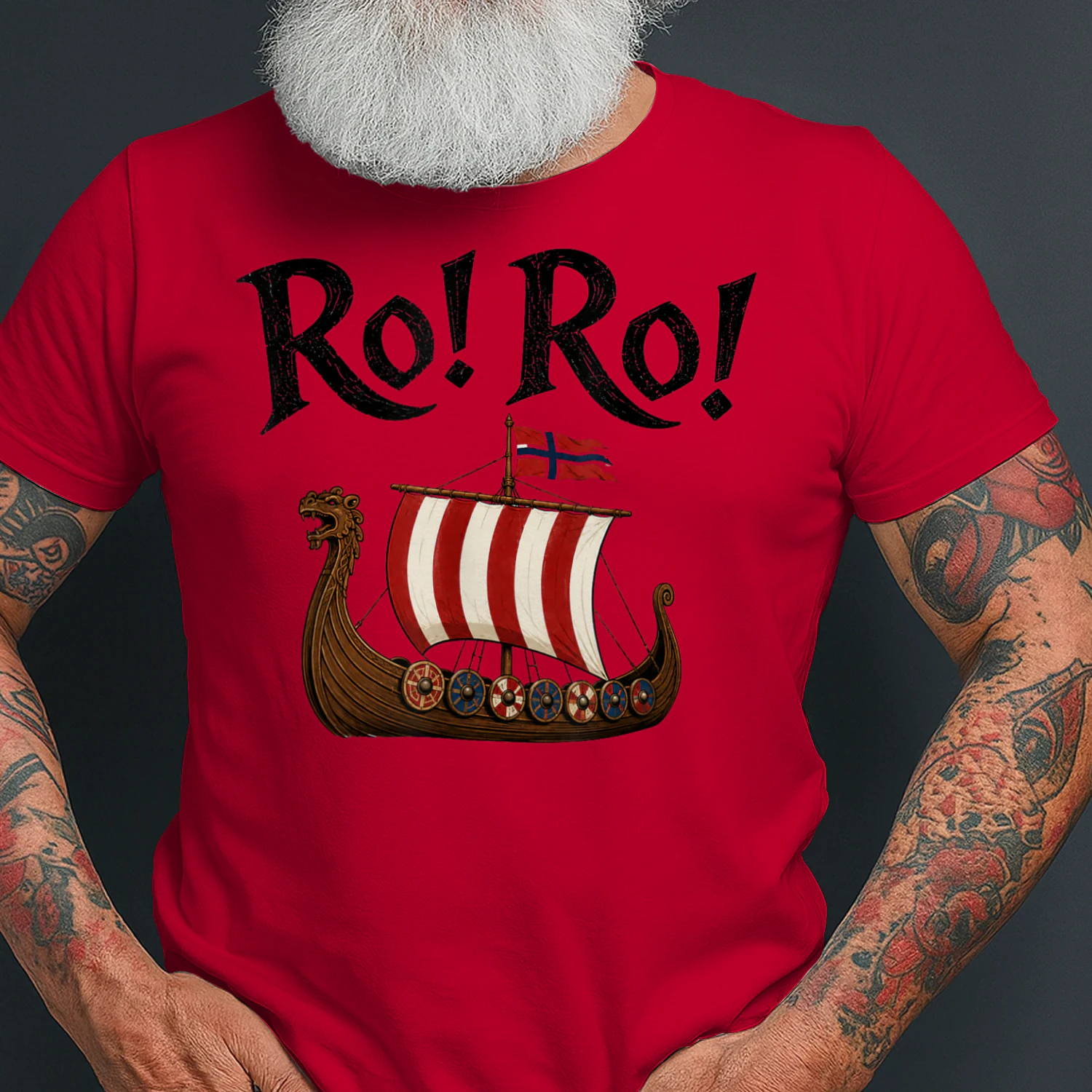Ro Ro Norway Viking Ship Norwegian Flag Fan
