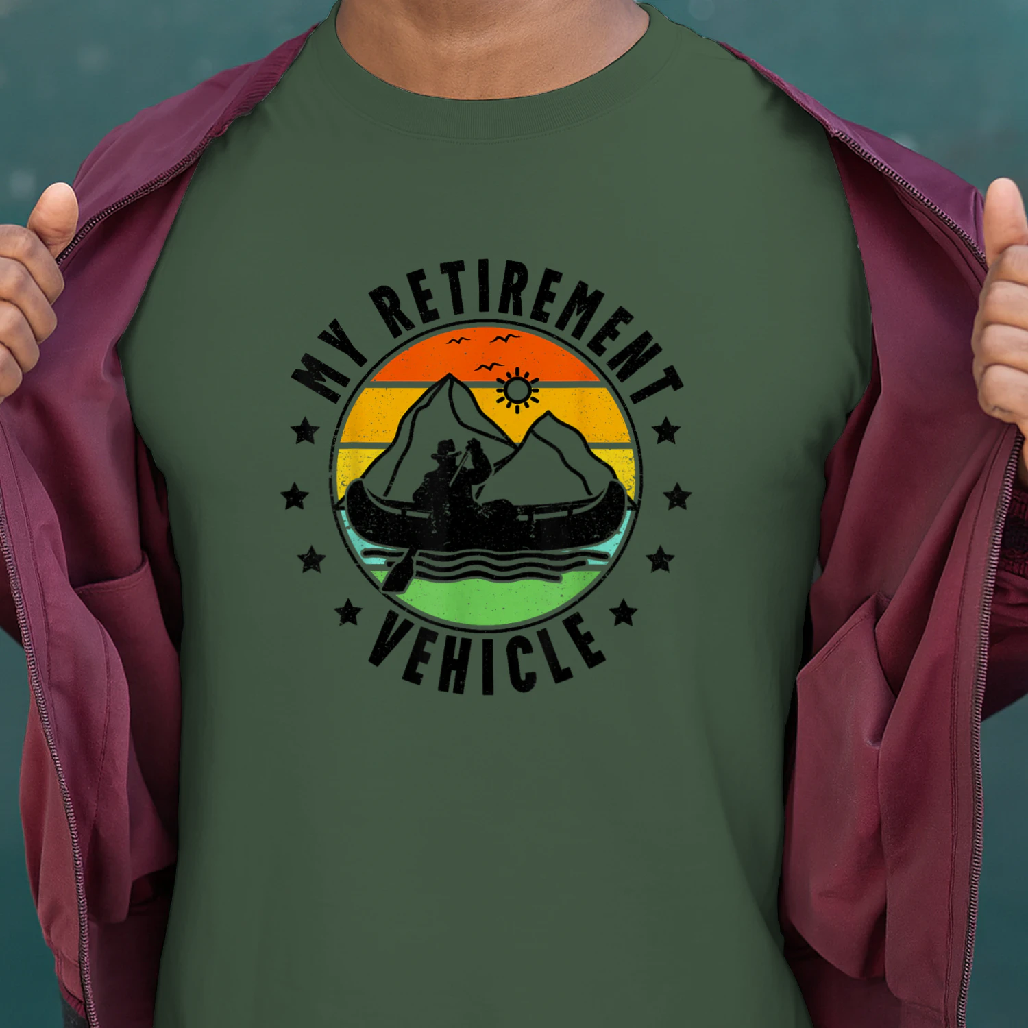 My Retirement Vehicle Retro Canoe Boat Retired