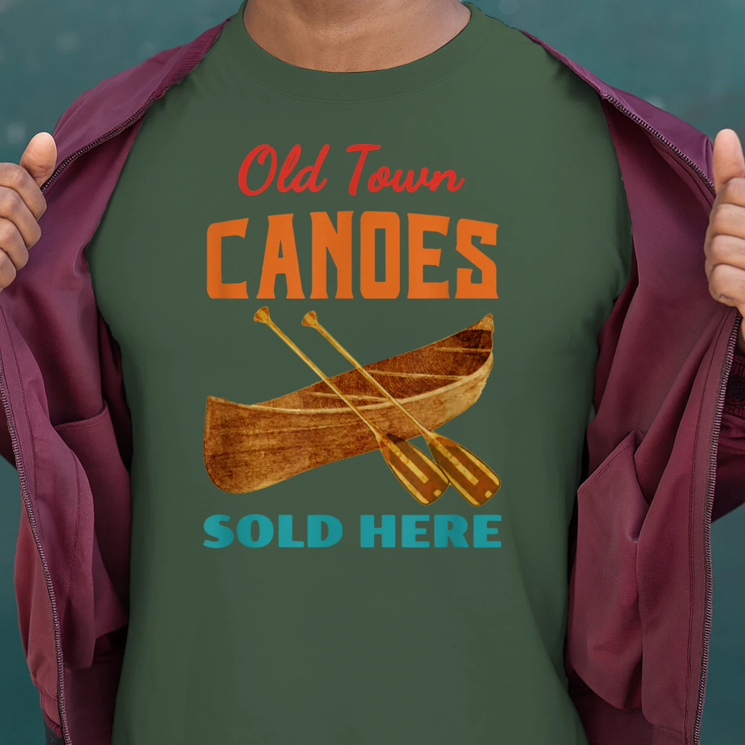 Old Town Canoes Sold Here Vintage Apparel Black