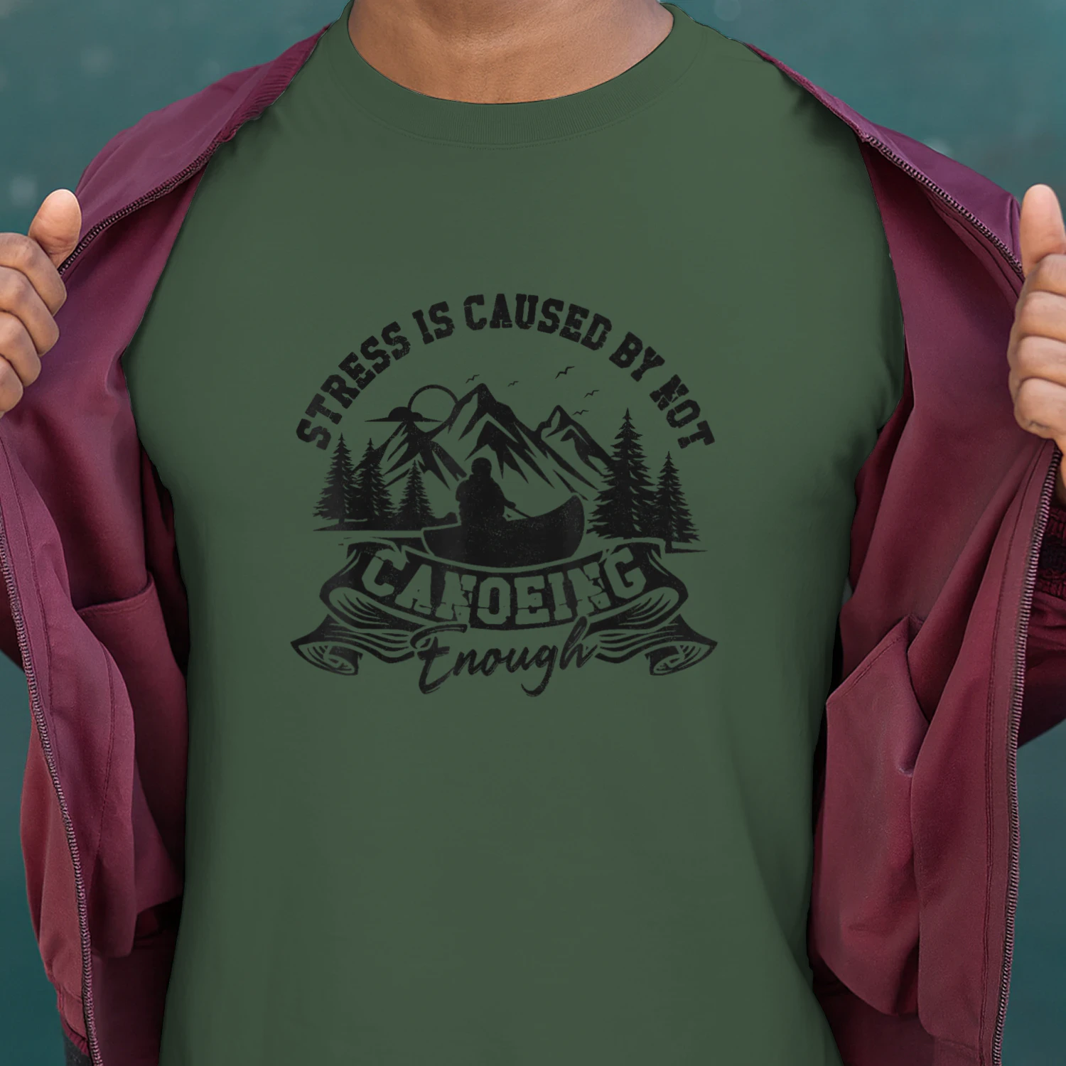 Canoe Canoeing Vintage Stress Is Caused By Not