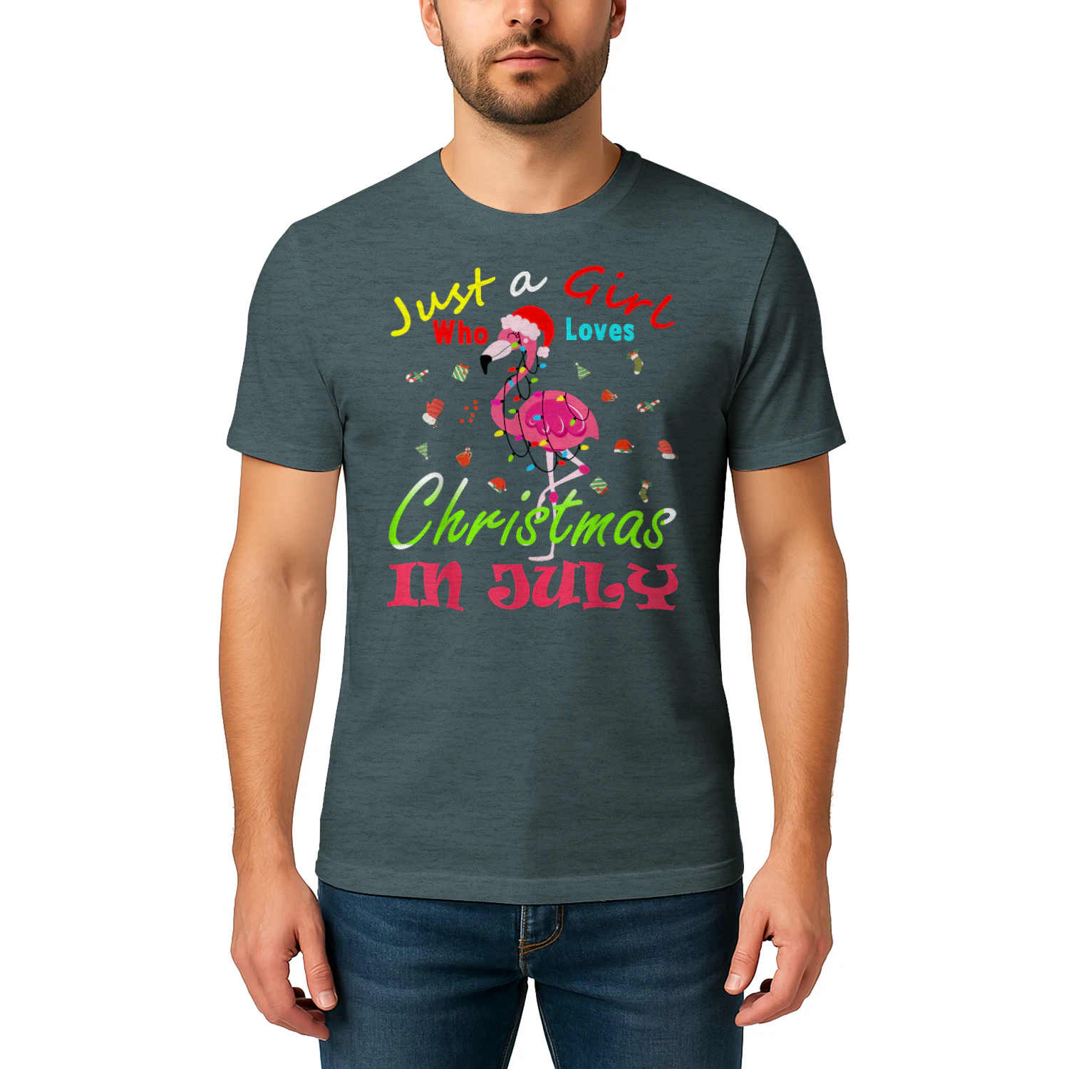 Just A Girl Who Loves Christmas In July Flamingo