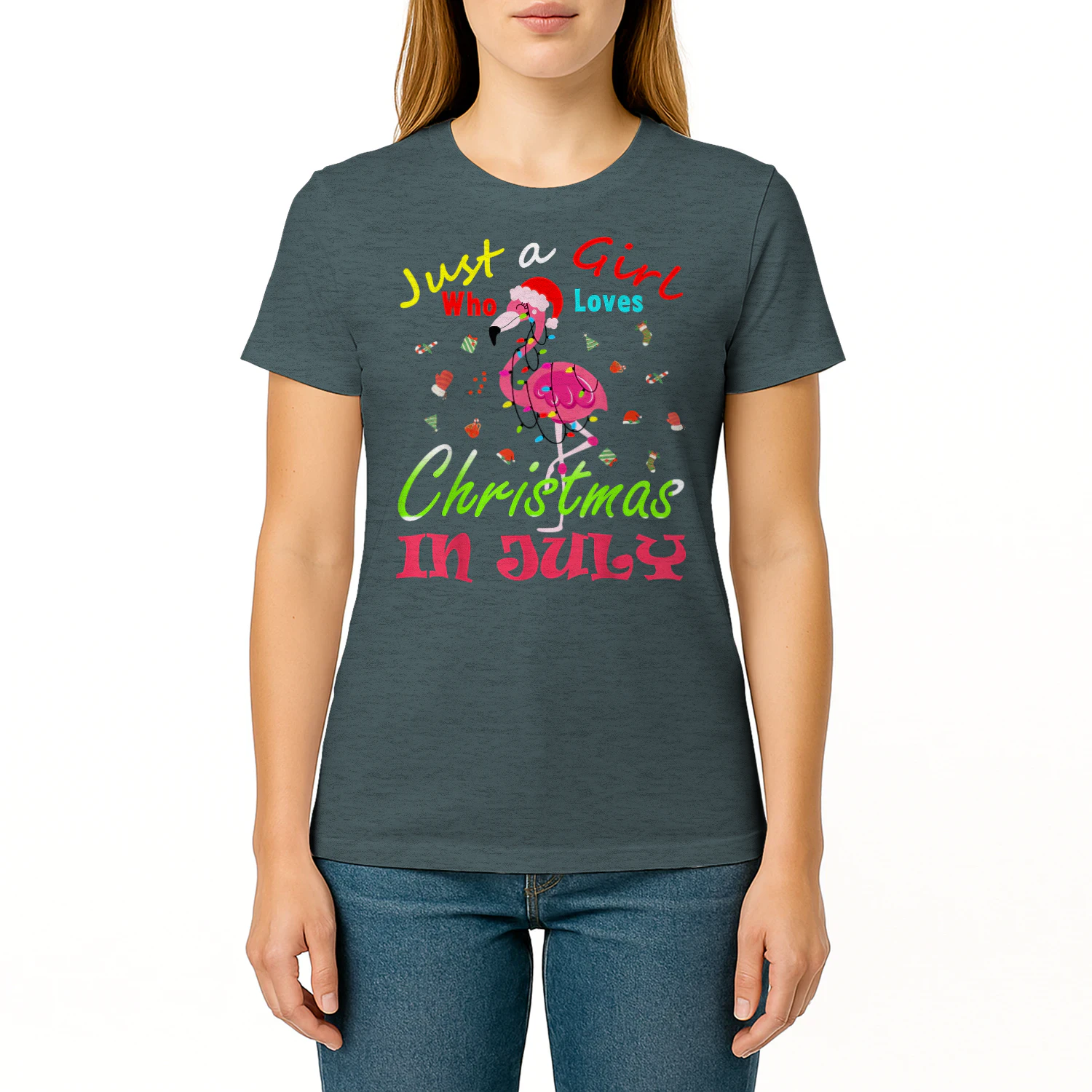 Just A Girl Who Loves Christmas In July Flamingo