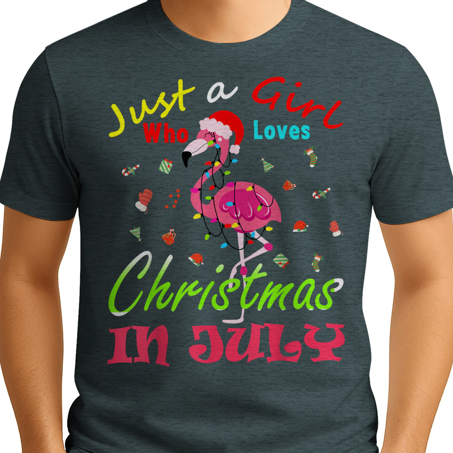 Just A Girl Who Loves Christmas In July Flamingo