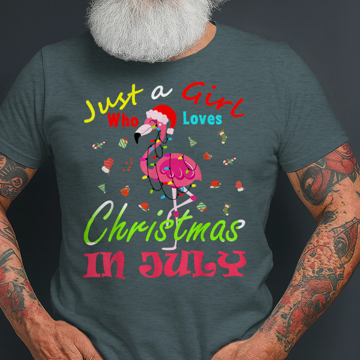 Just A Girl Who Loves Christmas In July Flamingo