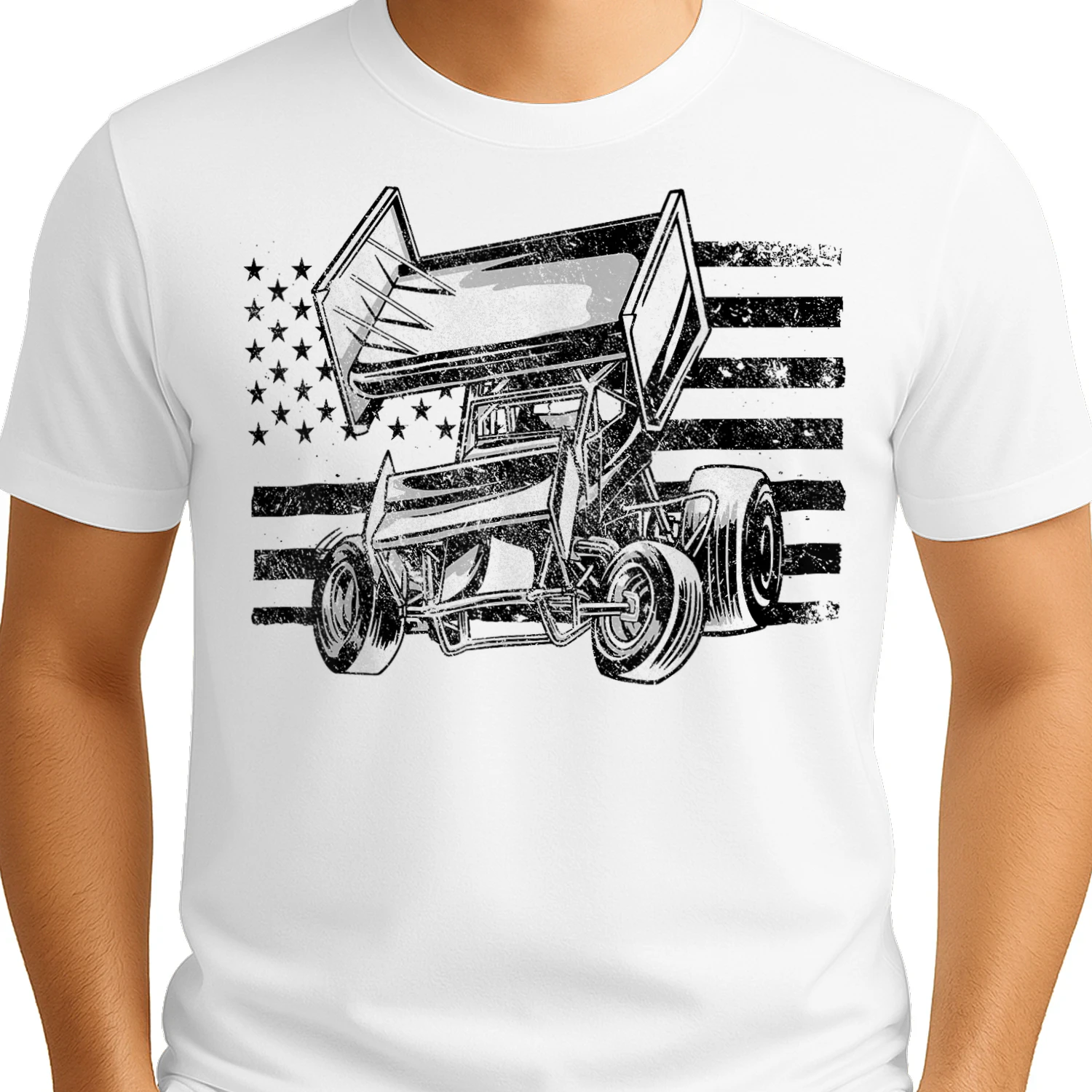 Sprint Car Racing USA Flag