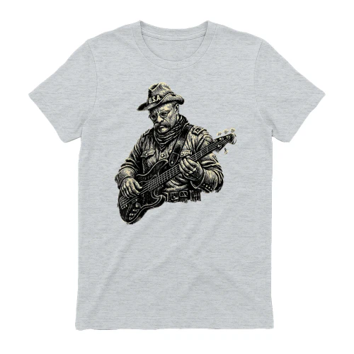 Teddy Theodore Roosevelt Playing Bass Guitar USA America