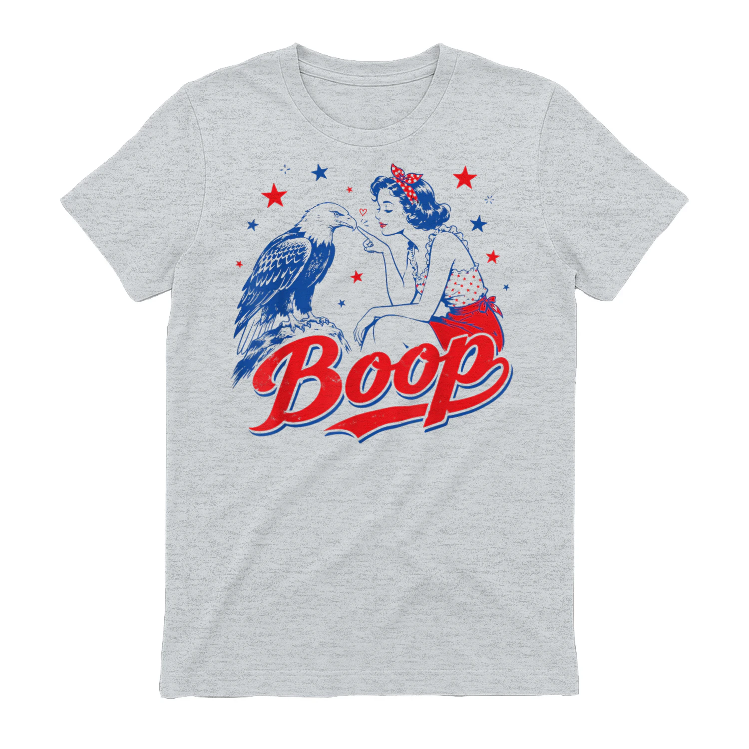 Funny Hand Boop Nose Girl Eagle Funny Patriotic 4th of July