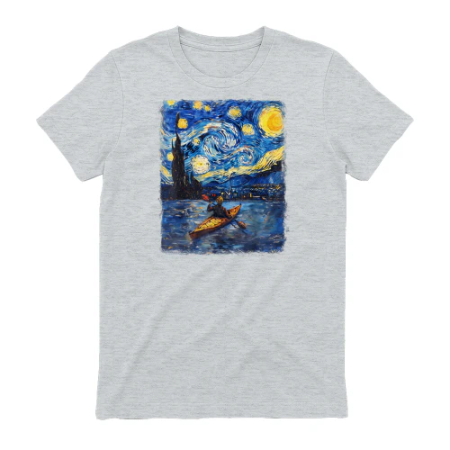 Kayaking Kayak Kayaker Starry Night Painting