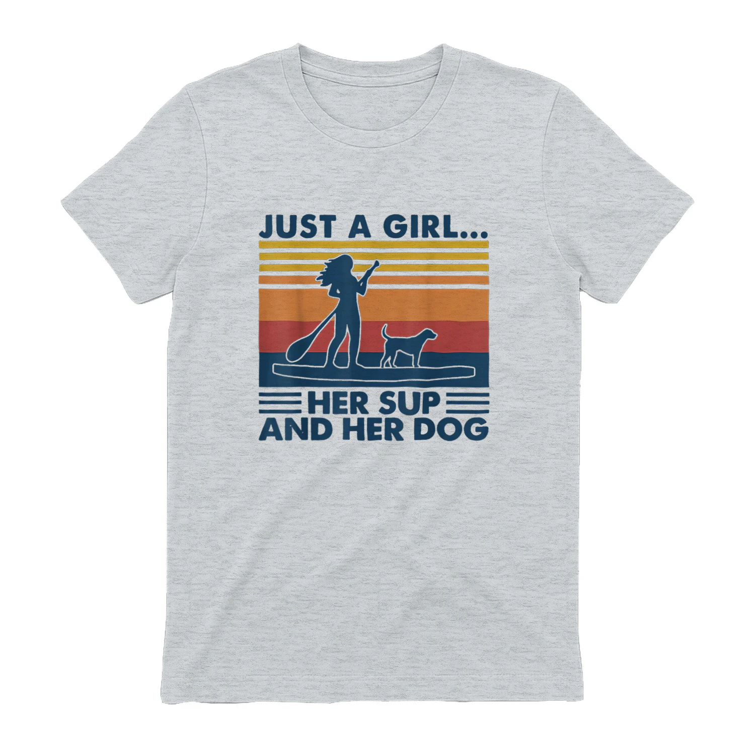 Just A Girl Her Sup And Her Dog Paddleboarding