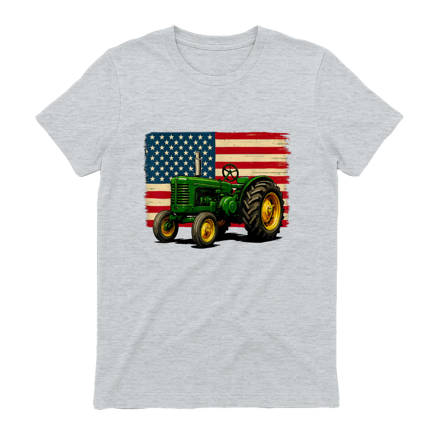 Farmer Tractor USA Flag 4th of July