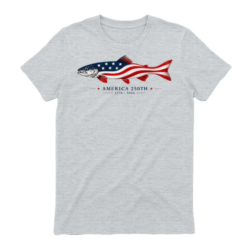 America 250th 1776 2026 USA Flag Fishing Patriotic
