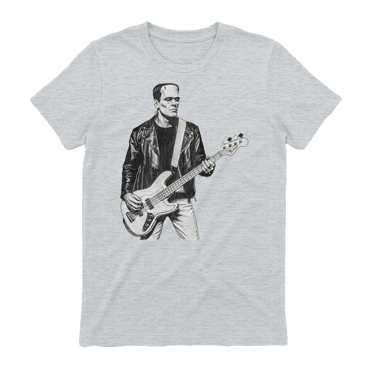 Vintage Frankenstein Bass Player Bass Guitar Rock and Roll