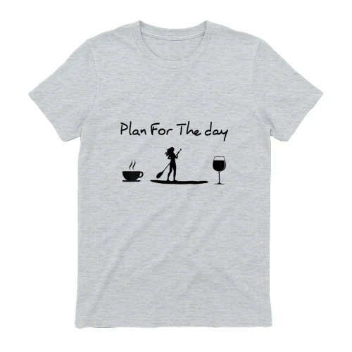 Womens Plan For The Day Coffee Paddleboard Wine