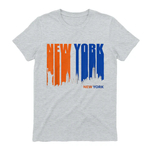 NEW YORK ORANGE amp BLUE SKYLINE VINTAGE SILHOUETTE