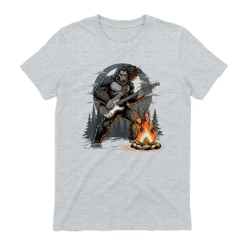 Cool Bigfoot Playing Bass Guitar Sasquatch Big Foot Rock