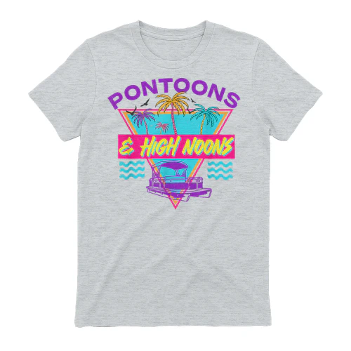 Pontoons And High Noons Trendy Summer Retro Pontoon Boat