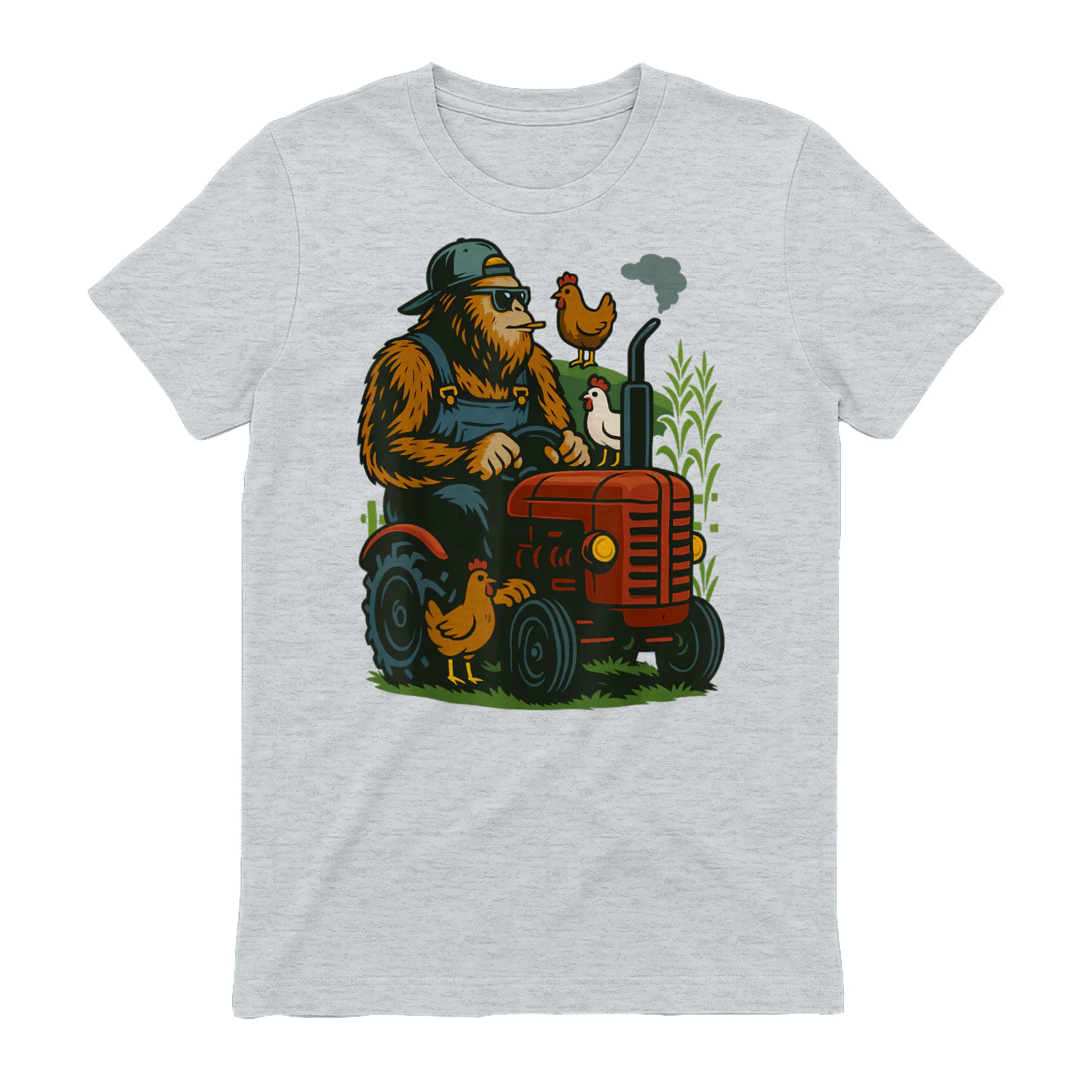 Funny Bigfoot Farmer Tractor Farming Farm Men Boys