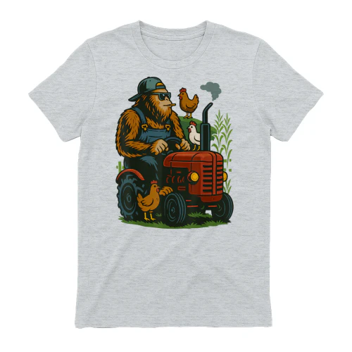 Funny Bigfoot Farmer Tractor Farming Farm Men Boys