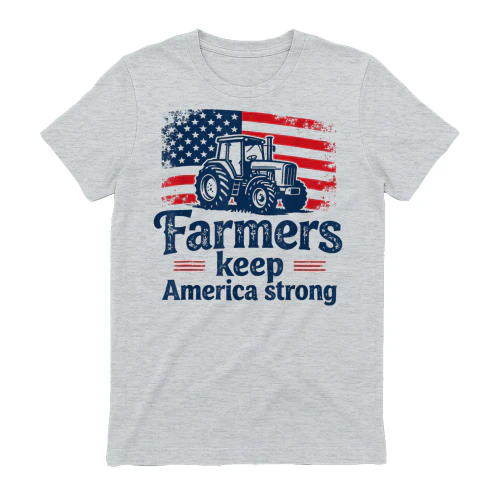 Patriotic American Farmer Tractor Farm Life USA Flag Farmer