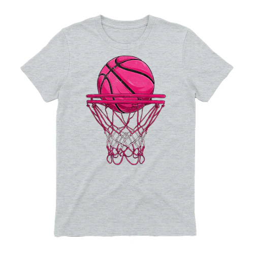 Vintage Pink Basketball Desgin for Women Girl