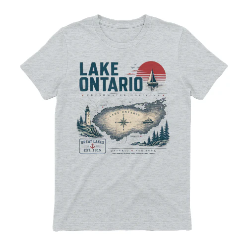 Lake Ontario Map Vintage Lake Ontario Est 1615