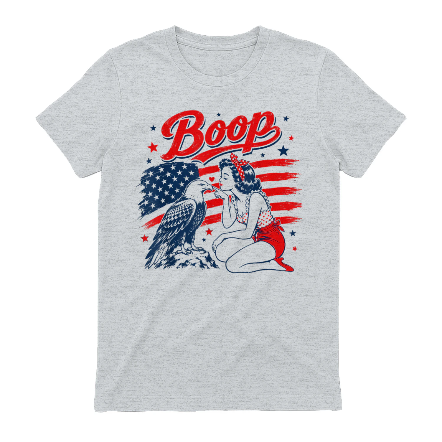 Boop Patriotic Pinup Girl Bald Eagle 4th of July