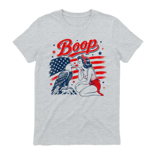 Boop Patriotic Pinup Girl Bald Eagle 4th of July