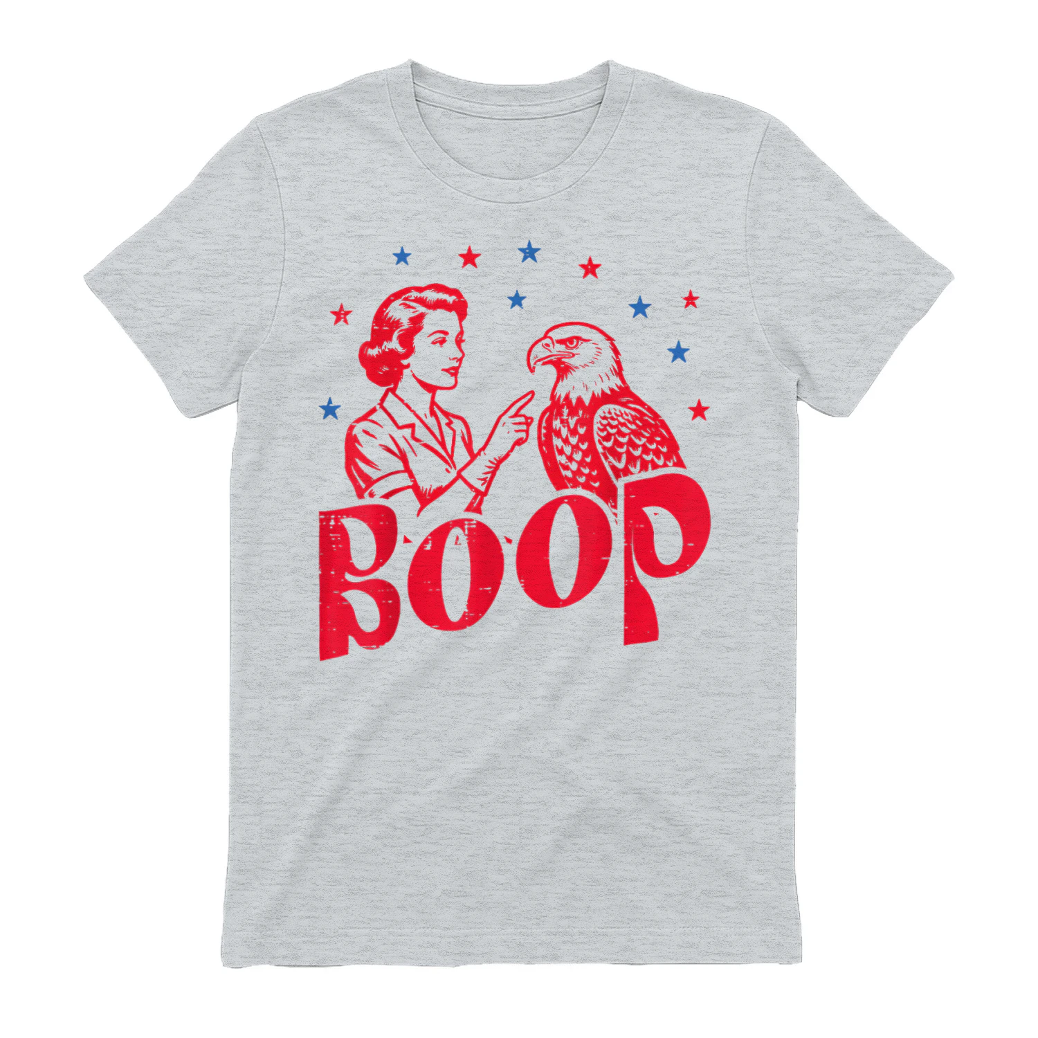 4th of July Boop Woman Bald Eagle Funny Patriotic Women Men