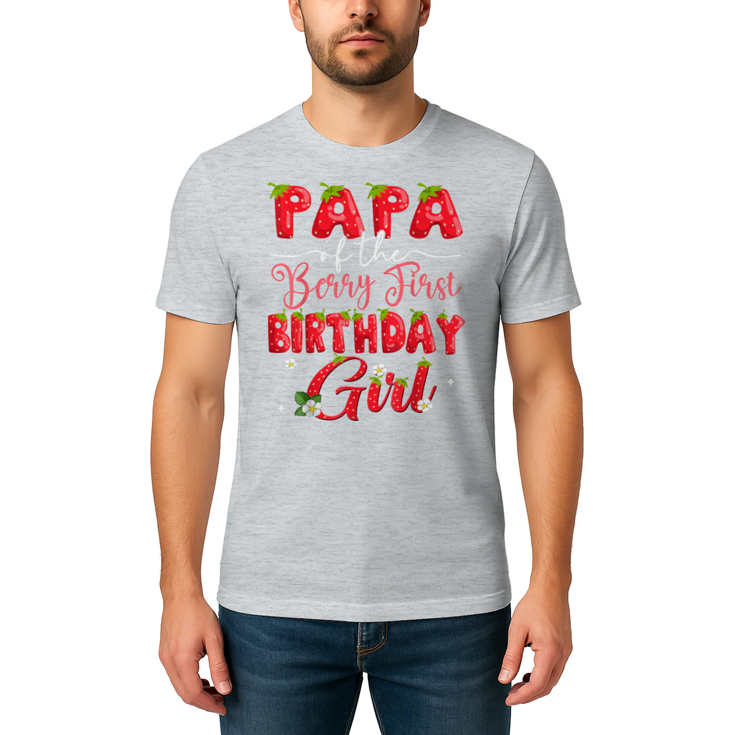 Papa Of The Berry First Birthday Girl Strawberry Lover