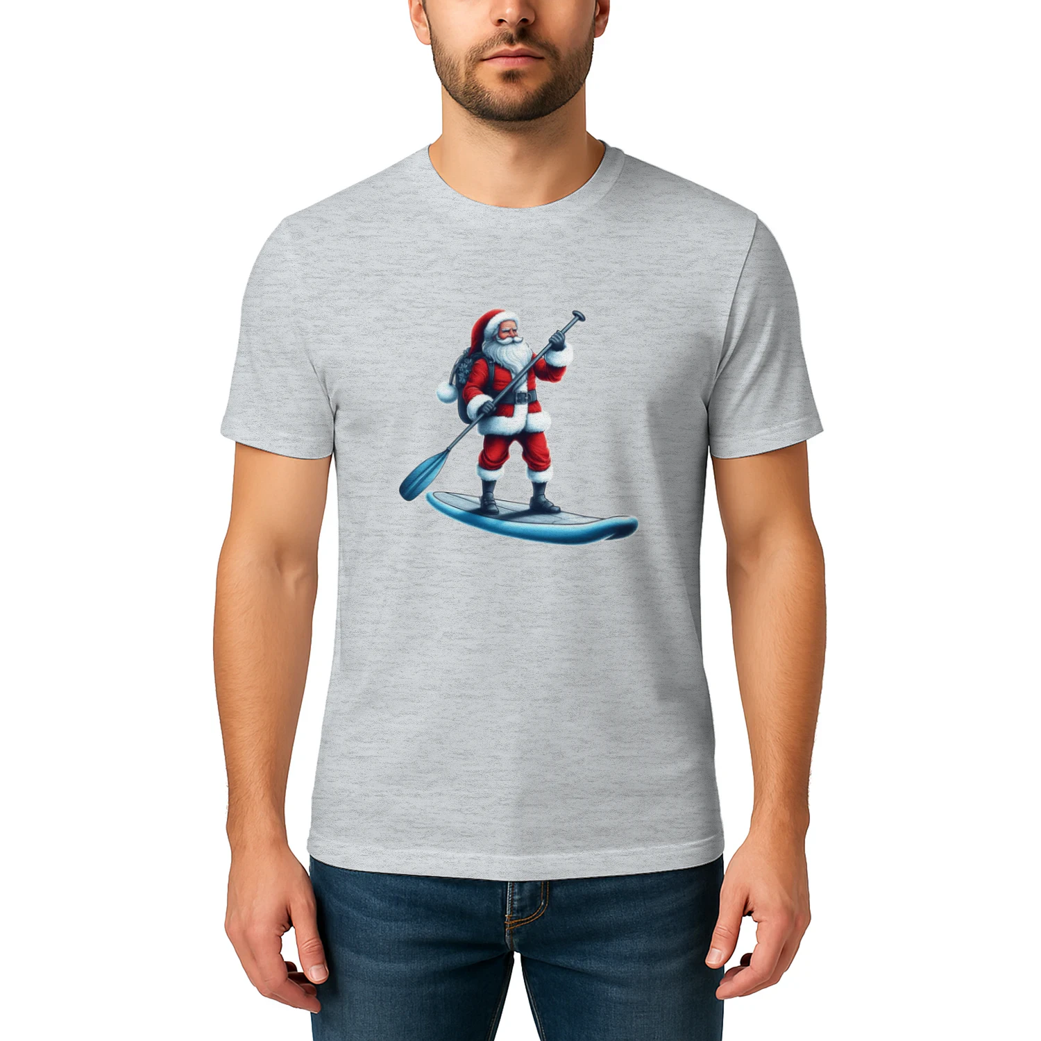 Stand-up Paddleboarding Santa Funny Hobbies