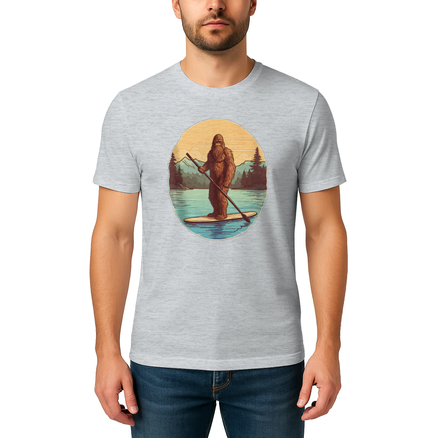 Funny Paddleboarding Bigfoot Paddleboard SUP