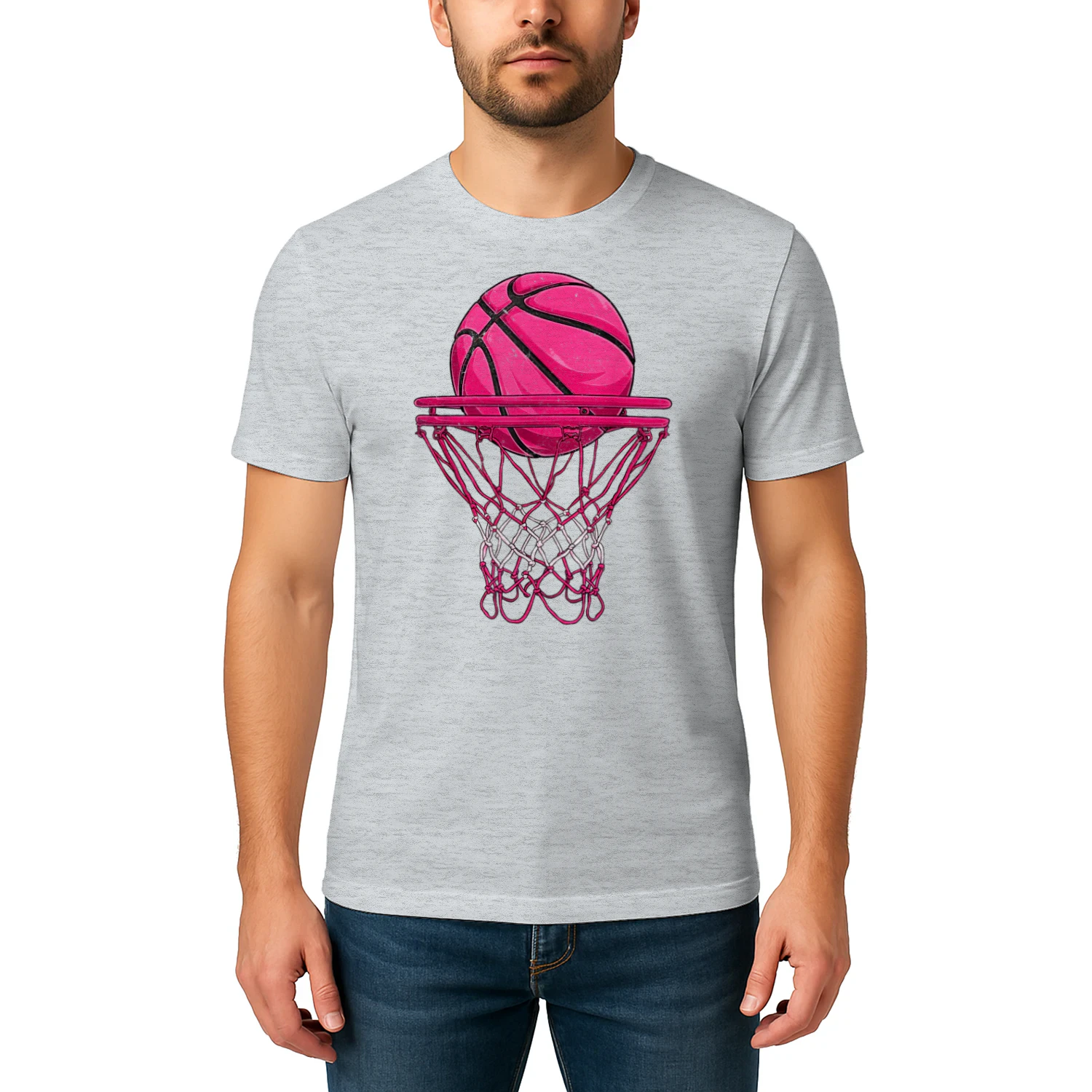 Vintage Pink Basketball Desgin for Women Girl