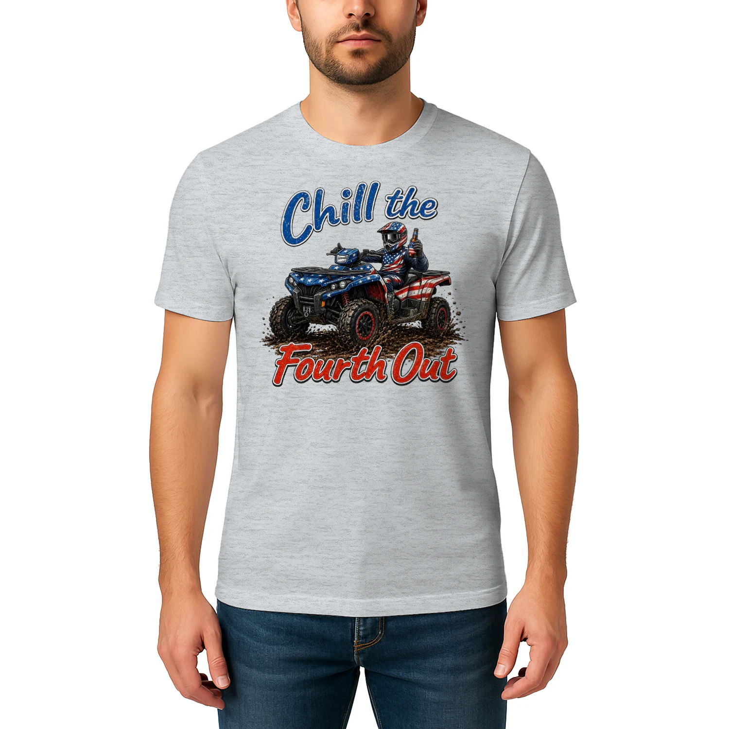ATV Four Wheeler Funny Chill The Fourth Out