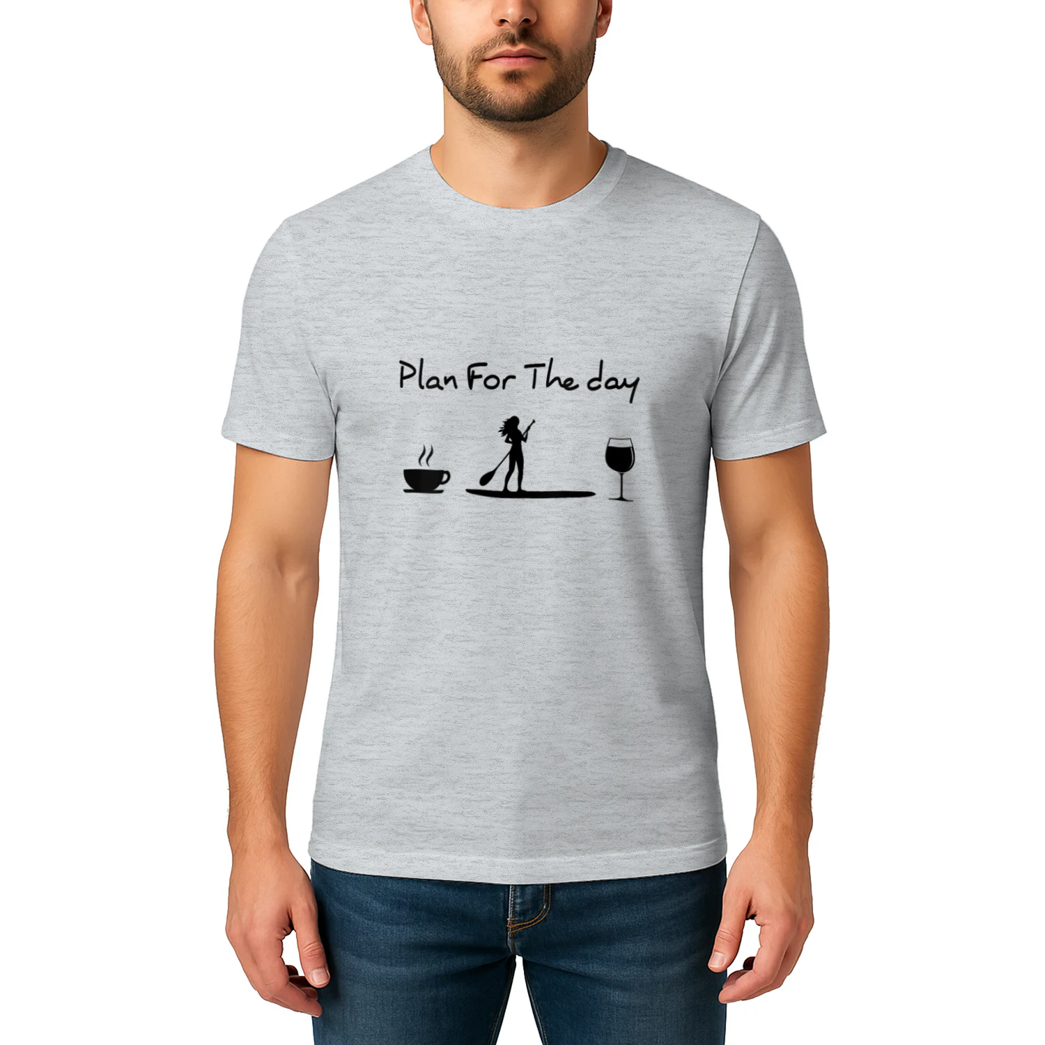 Womens Plan For The Day Coffee Paddleboard Wine