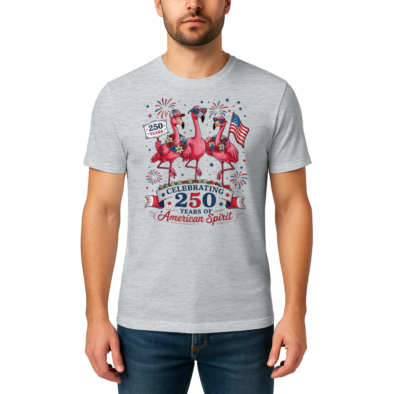 Patriotic Flamingo 250 Years American Spirit