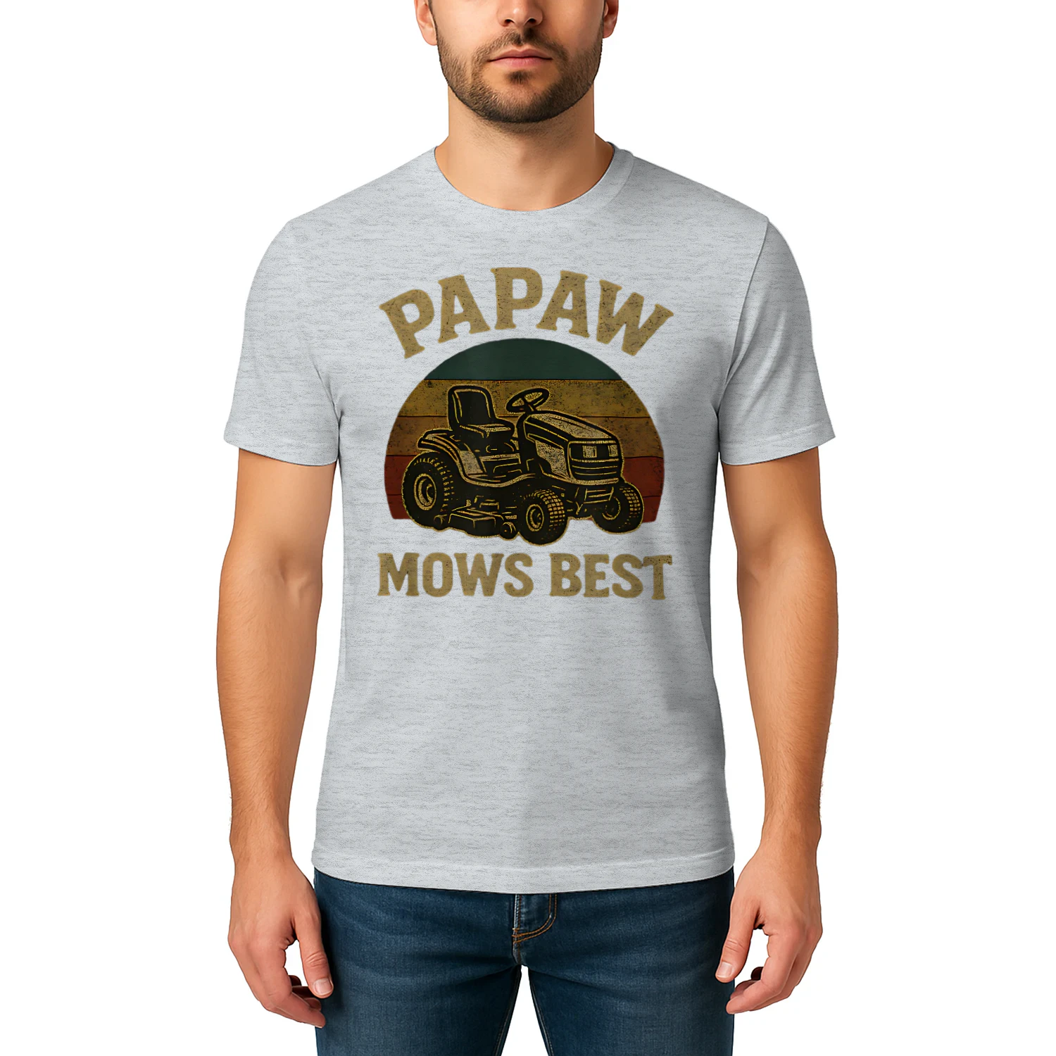 Papaw Mows Best Funny Retro Lawn Mowing