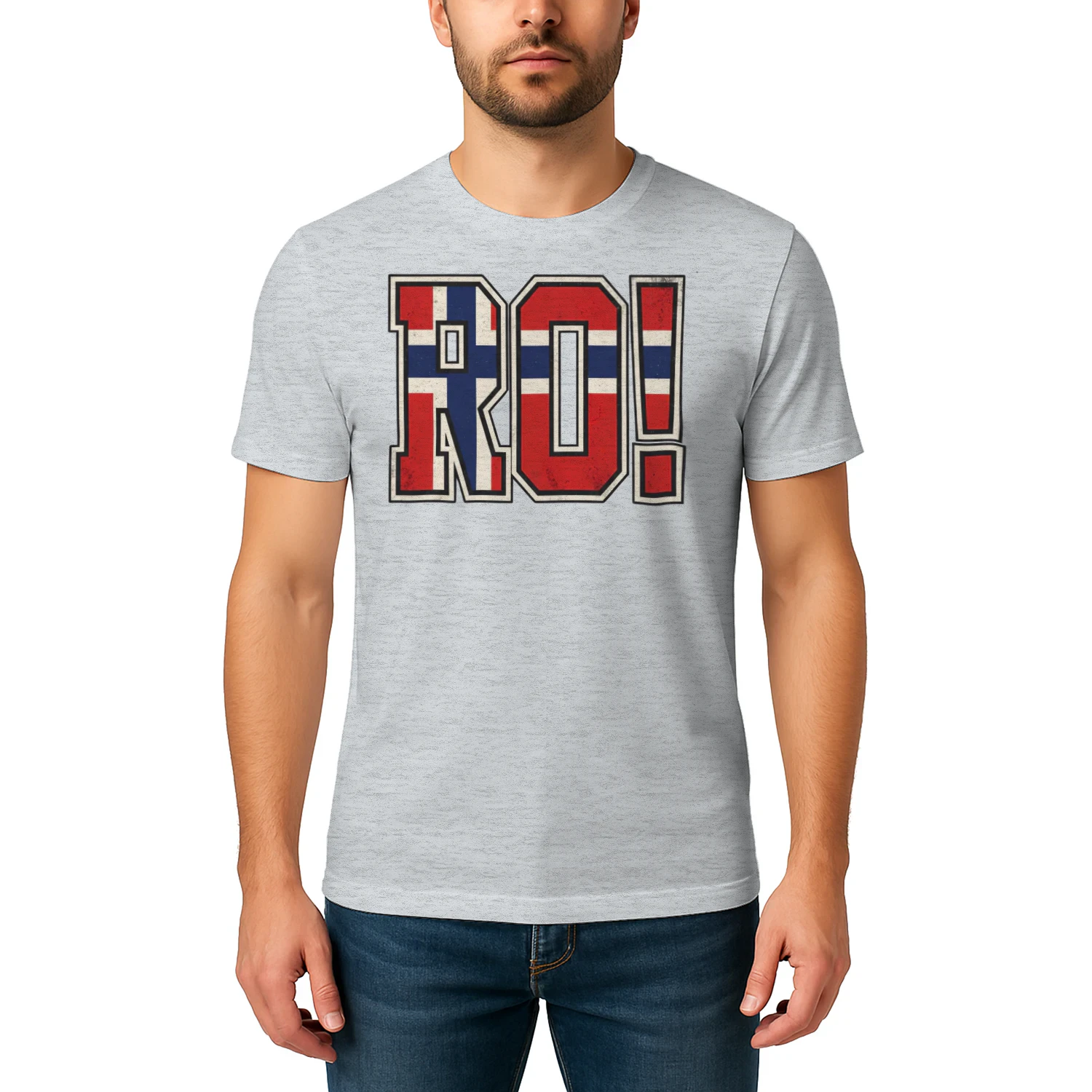 Norwegian Flag Letters Soccer Match Fan