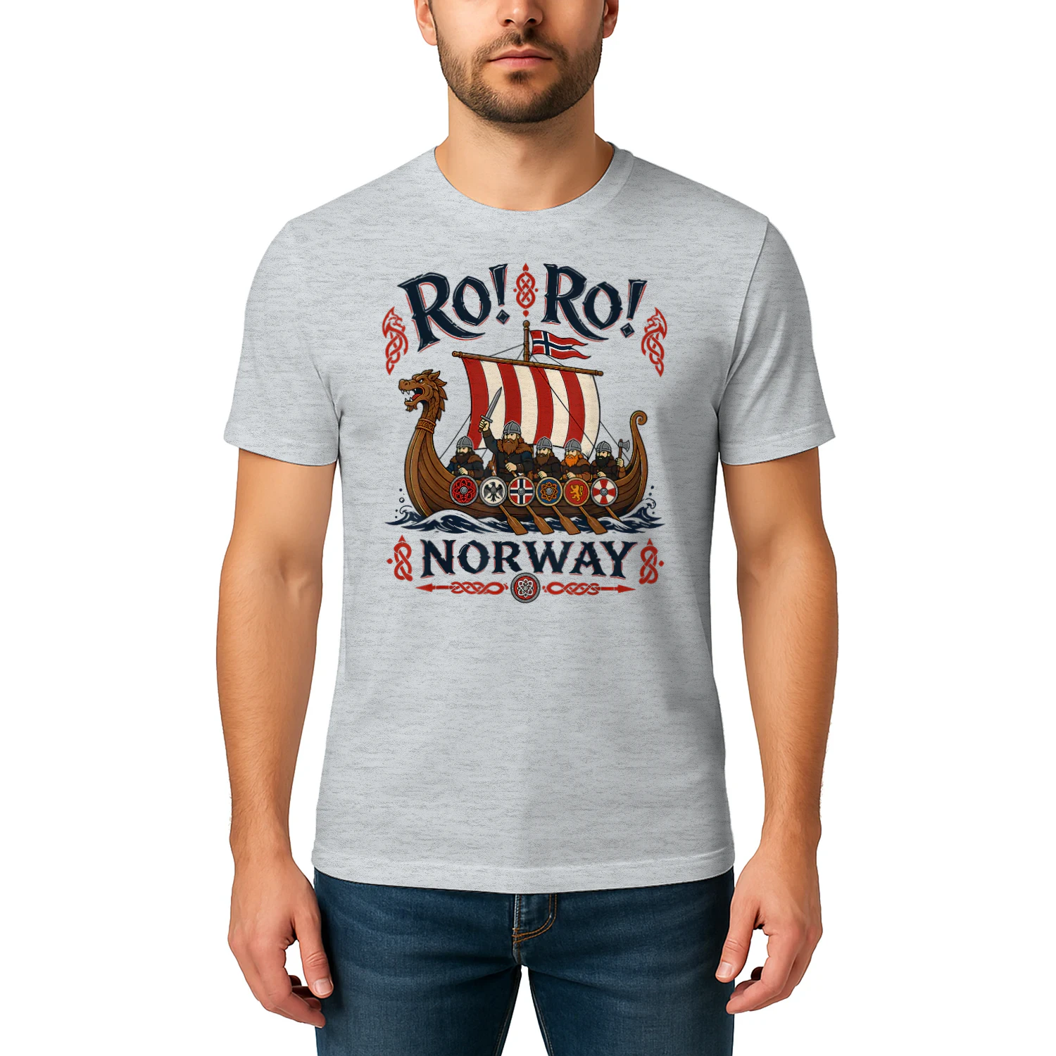 Row Norway Viking Ship Funny Norwegian Saying