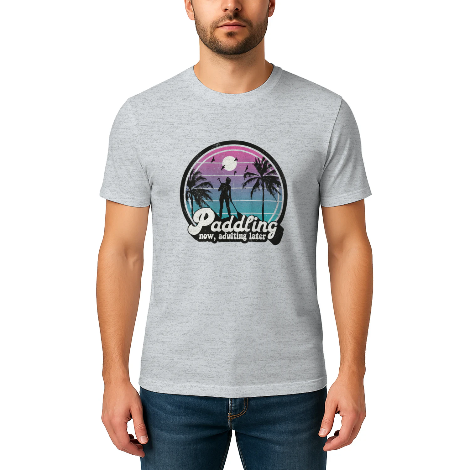 Womens Stand-Up Paddleboarding Retro SUP Mom