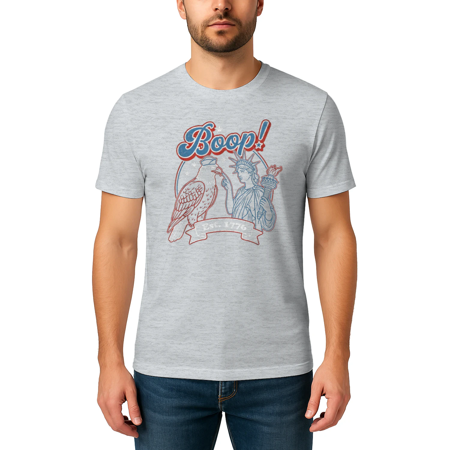 Boop 4th of July Retro Eagle Liberty America Vintage USA