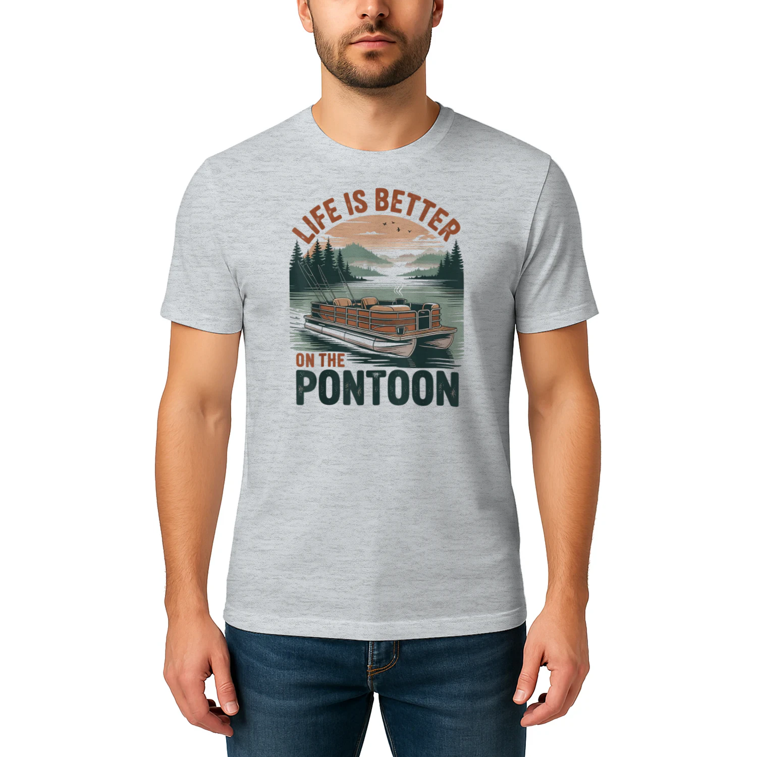 Vintage Pontoon Captain Pontoon Boat Vacation Summer Boating