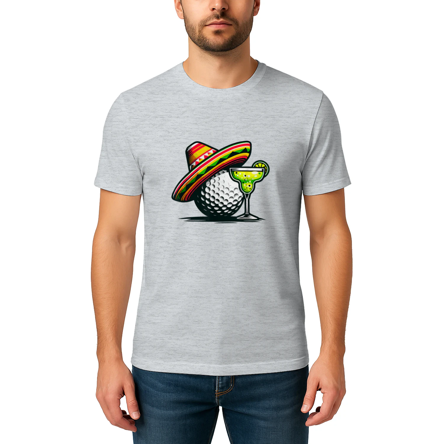 Cinco de Mayo Golf Ball with Sombrero and Margarita Golfer
